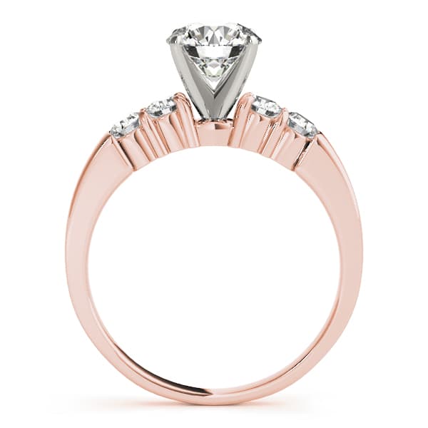4 Stone, style 50632, Side view in rose gold