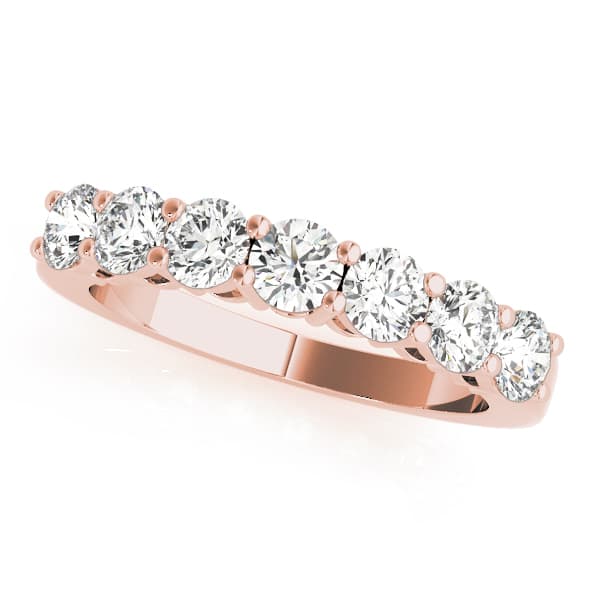 Wedding Band (0.7 ct. tw.), Front view in rose gold