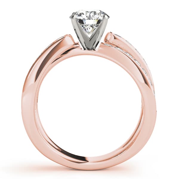 Multi-Row Engagement Ring, style 50636, Side view in rose gold