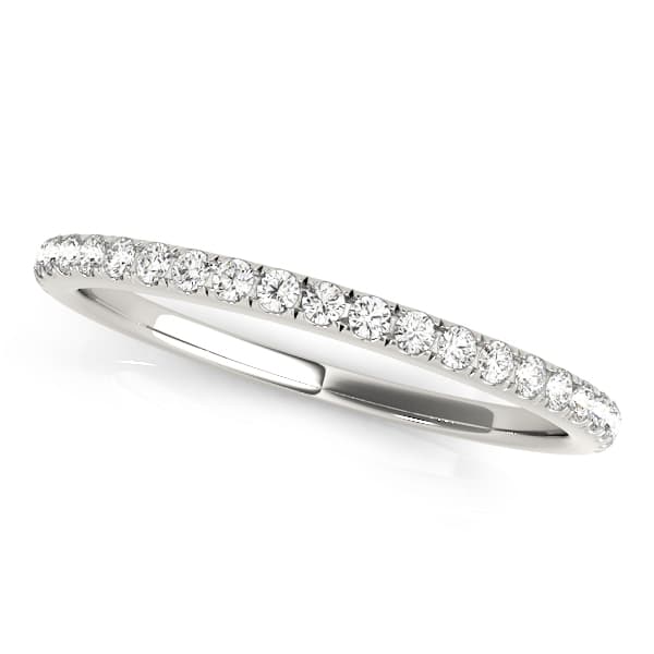 Prong Set Wedding Band — View 1
