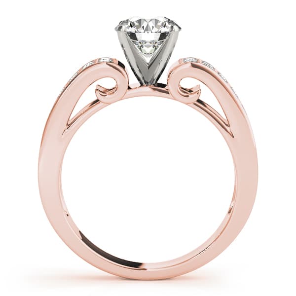 Multi-Row Engagement Ring, style 50638, Side view in rose gold