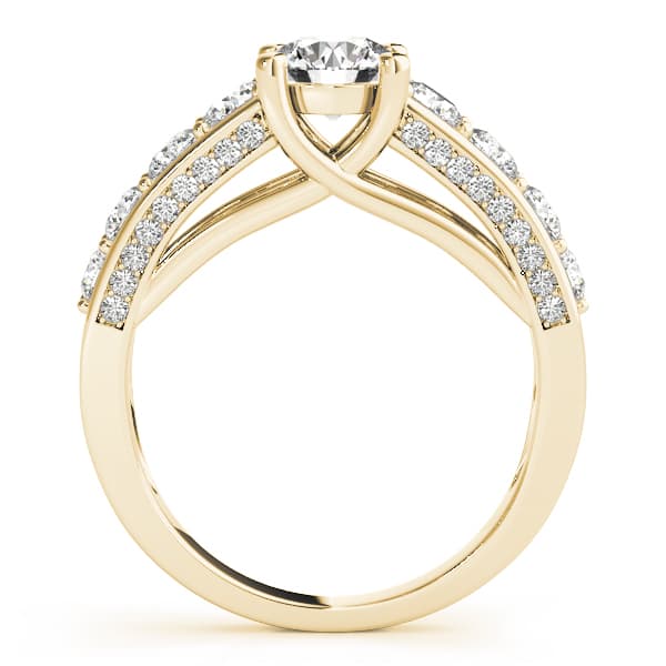 Trellis Engagement Ring, style 50640, Side view in yellow gold