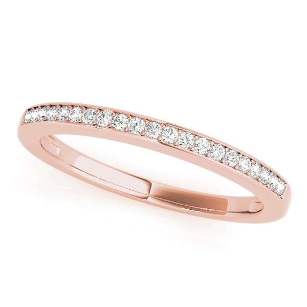 Wedding Lucida Band (0.15 ct. tw.), Front view in rose gold