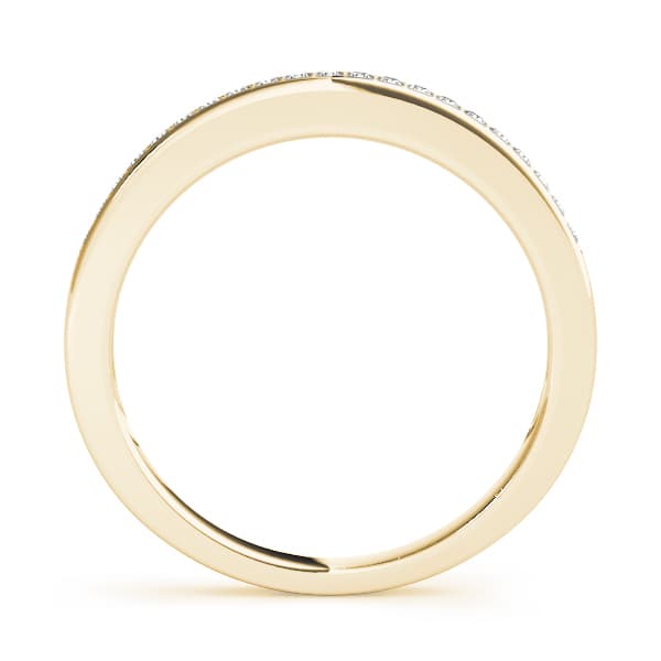 Wedding Lucida Band (0.15 ct. tw.), Side view in yellow gold
