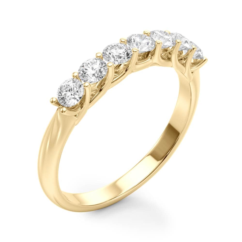 Prong Set Wedding Band (1/2 ct. tw.), Angle view in yellow gold
