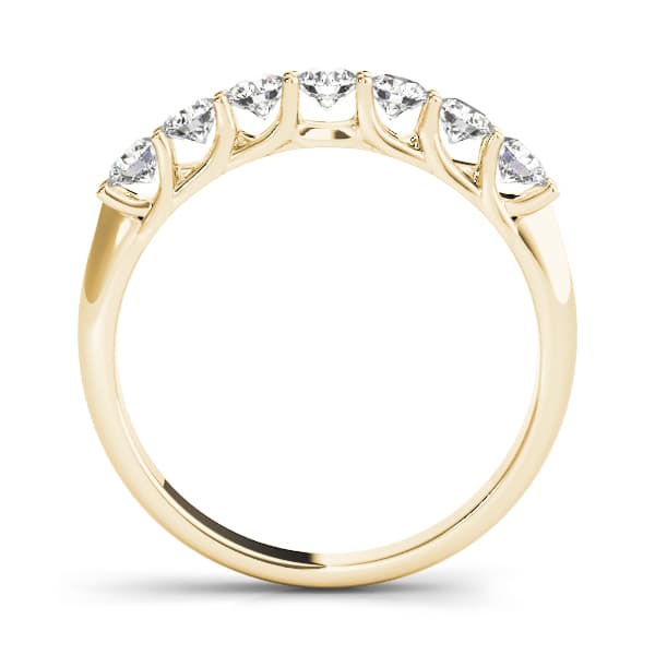 Prong Set Wedding Band (1/2 ct. tw.), Side view in yellow gold