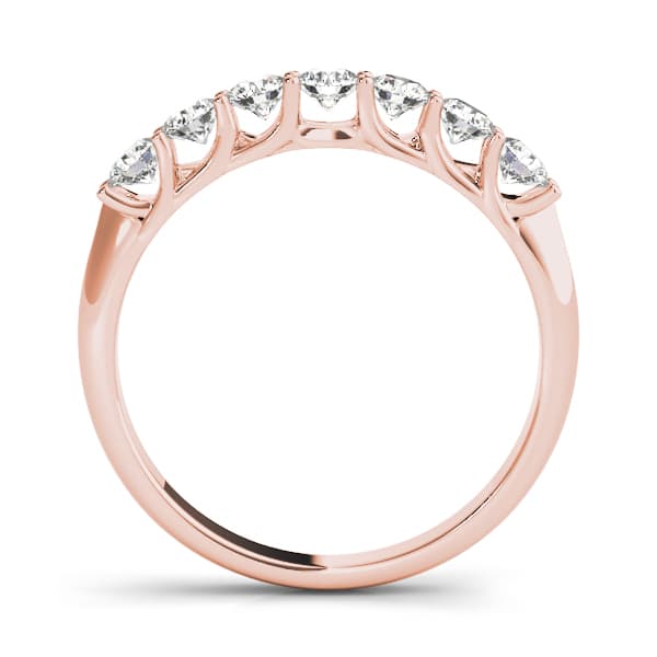 Prong Set Wedding Band (1/2 ct. tw.), Side view in rose gold