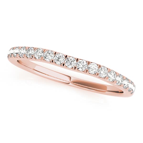 Split Prong Wedding Band (0.3 ct. tw.), Front view in rose gold