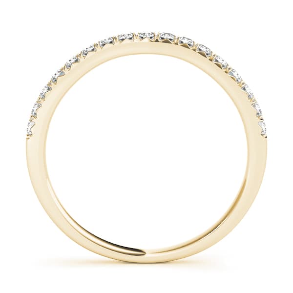 Split Prong Wedding Band (0.3 ct. tw.), Side view in yellow gold