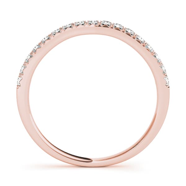 Split Prong Wedding Band (0.3 ct. tw.), Side view in rose gold