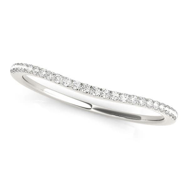 Split Prong Curved Wedding Bands — View 1