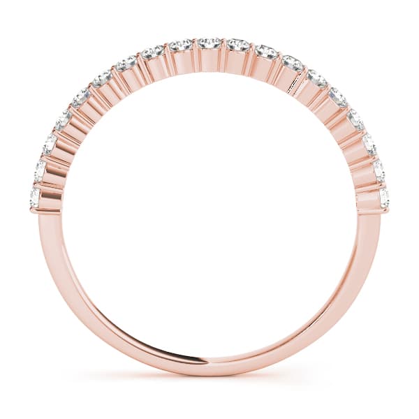 Shared Prong Wedding Band (0.28 ct. tw.), Side view in rose gold