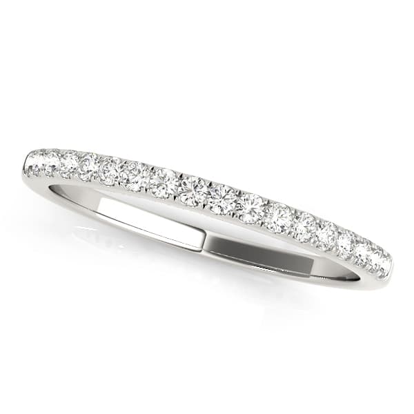 Single Row Prong Set Wedding Bands — View 1