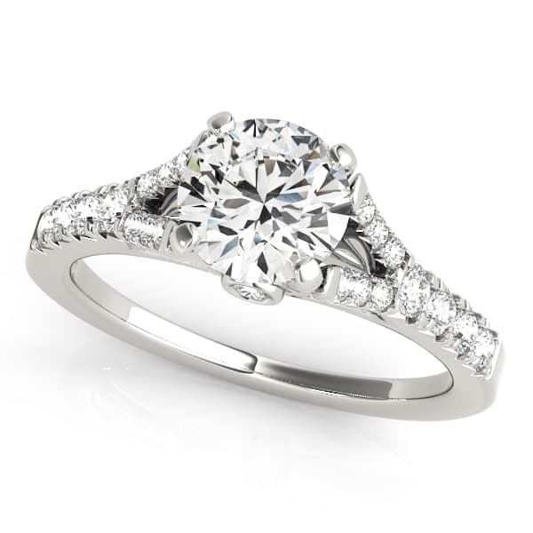 Split Shank Prong Set Engagement Ring — style 50668 in 10k White Gold