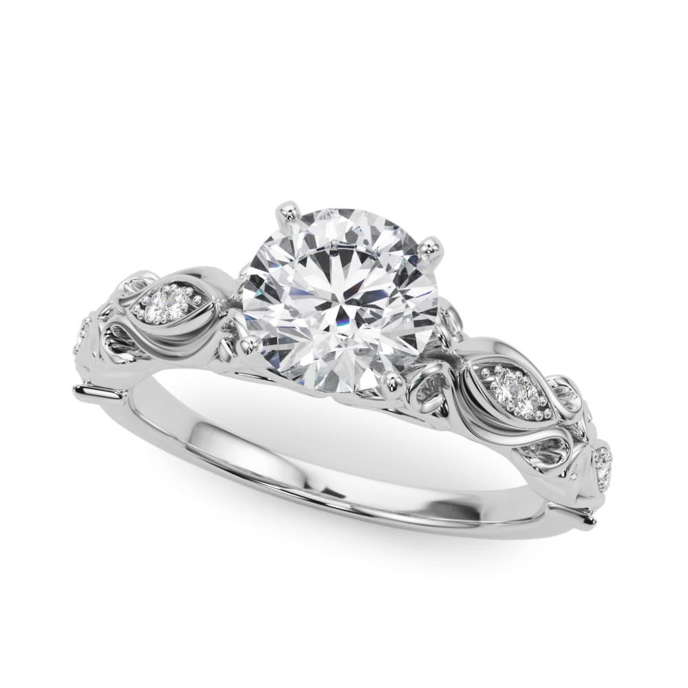 Vintage Inspired Engagement Ring — style 50669 in 10k White Gold