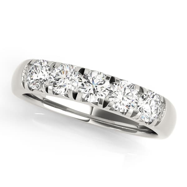 Prong Set Wedding Bands — .10 CT — View 1