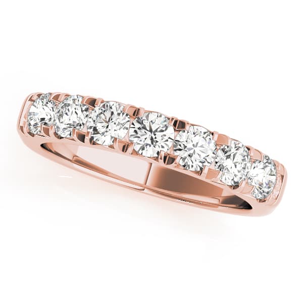 French Cut Wedding Band (1/4 ct. tw.), Front view in rose gold