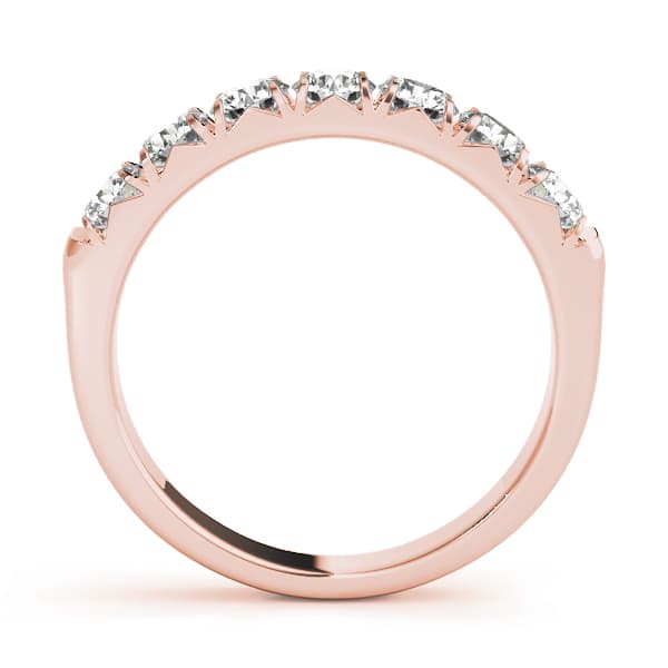 French Cut Wedding Band (1/4 ct. tw.), Side view in rose gold