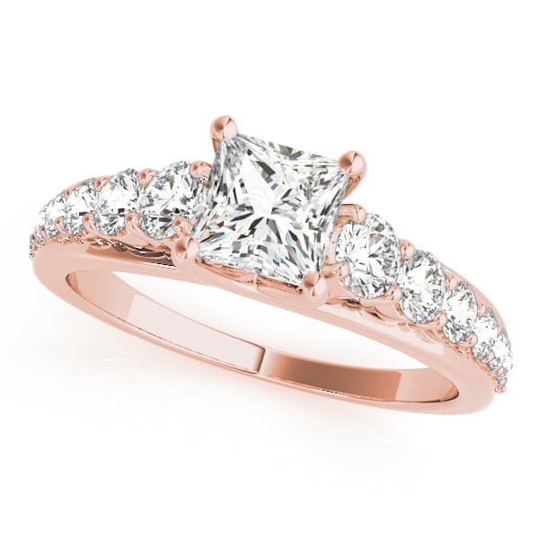Trellis Engagement Ring, style 50773, Front view in rose gold