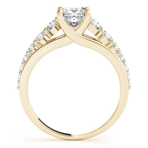 Trellis Engagement Ring, style 50773, Side view in yellow gold