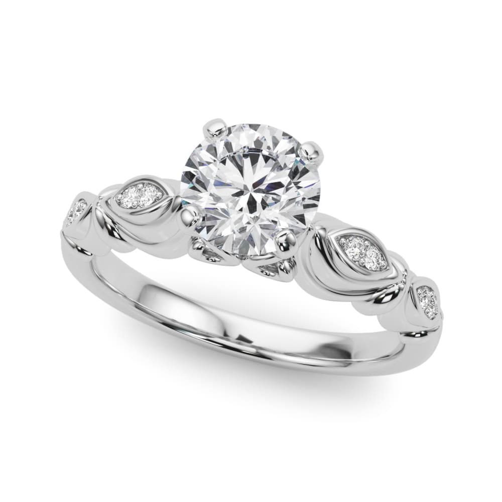 Antique Style Marquise Shape Engagement Ring — style 50776 in 10k White Gold