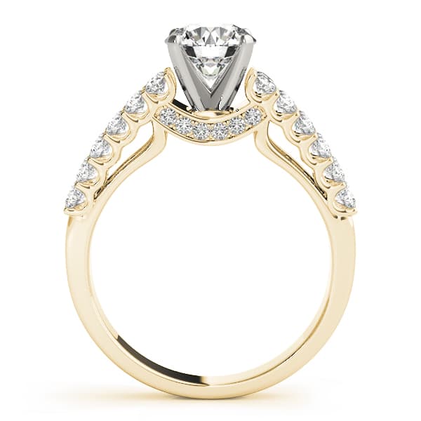 Multi-Row Engagement Ring, style 50782, Side view in yellow gold