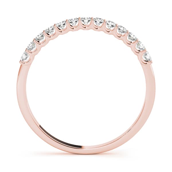 Shared Prong Wedding Band (1/4 ct. tw.), Side view in rose gold