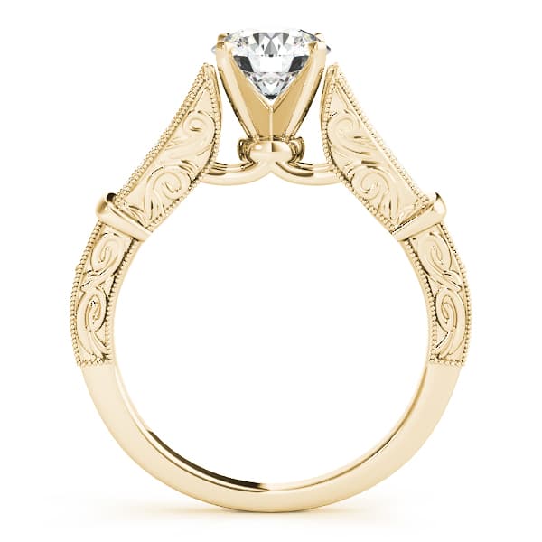 Multi-Row Engagement Ring, style 50785, Side view in yellow gold