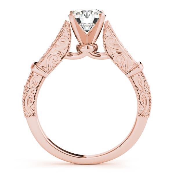 Multi-Row Engagement Ring, style 50785, Side view in rose gold