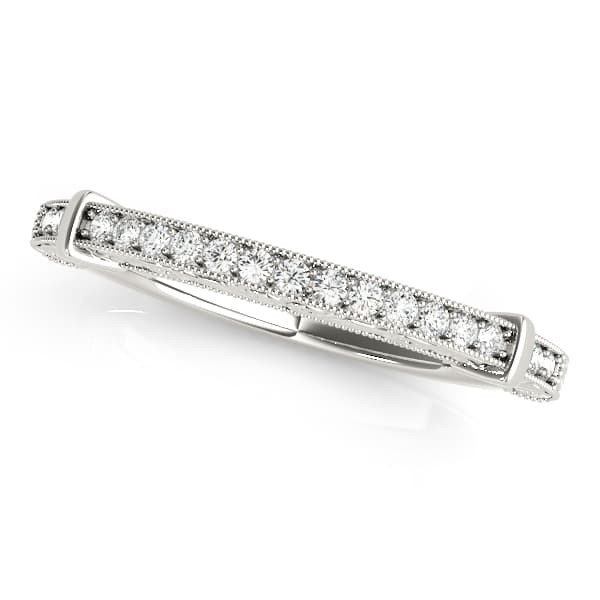 Wedding Bands Prong Set — White Gold
