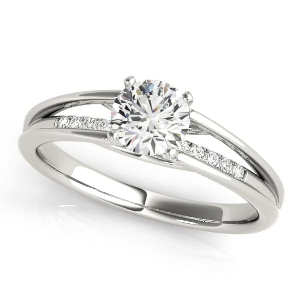ENGAGEMENT RINGS SINGLE ROW PRONG — style 50788 in 10k White Gold
