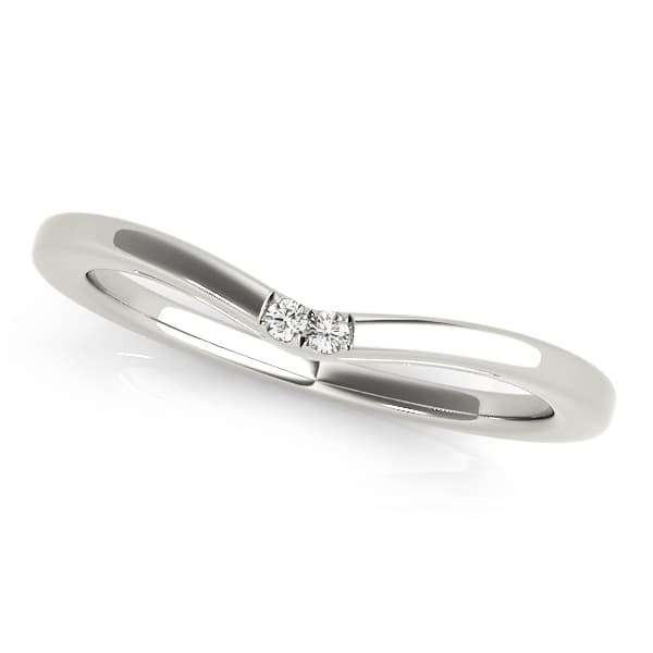 2-Stone Curved Wedding Bands — View 1