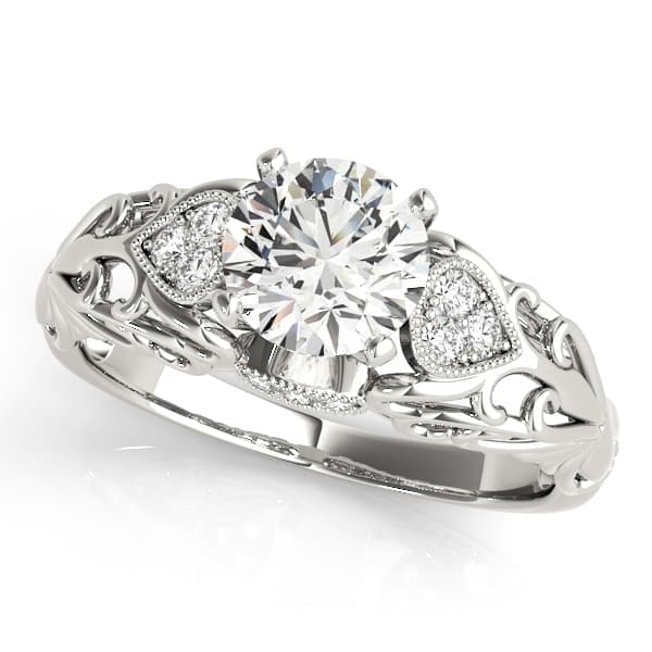 Vintage-Inspired Filigree Engagement Band — style 50794 in 10k White Gold