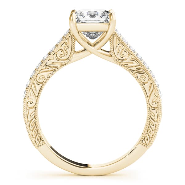Trellis Engagement Ring, style 50799, Side view in yellow gold