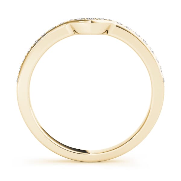 Prong Set Wedding Bands (1/8 ct. tw.), Side view in yellow gold