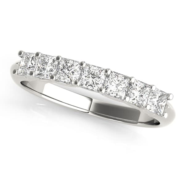 7-Stone Princess Cut Wedding Band — View 1