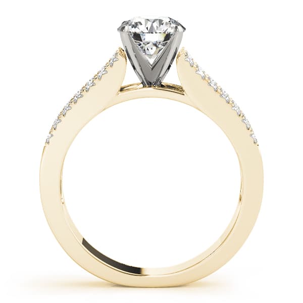 Multi-Row Engagement Ring, style 50809, Side view in yellow gold