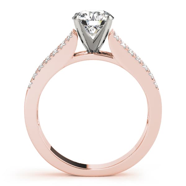 Multi-Row Engagement Ring, style 50809, Side view in rose gold