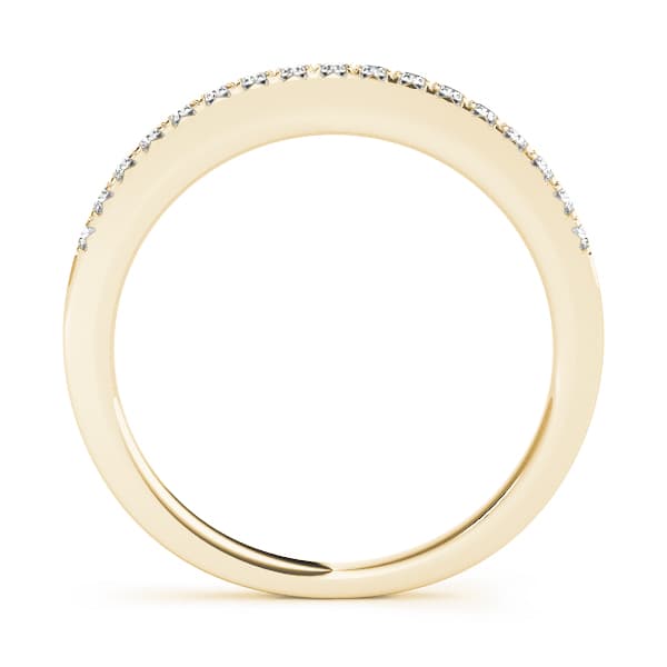 French Cut Wedding Band (0.17 ct. tw.), Side view in yellow gold