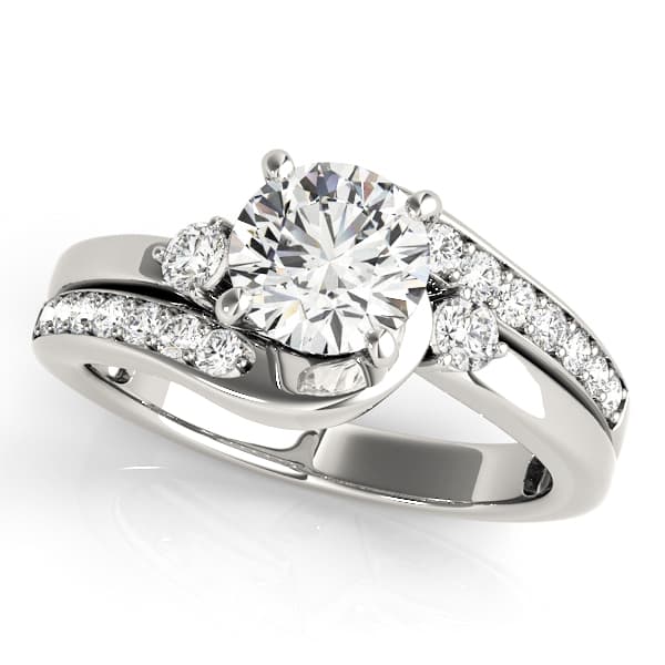 Bypass Engagement Ring — style 50813 in 10k White Gold