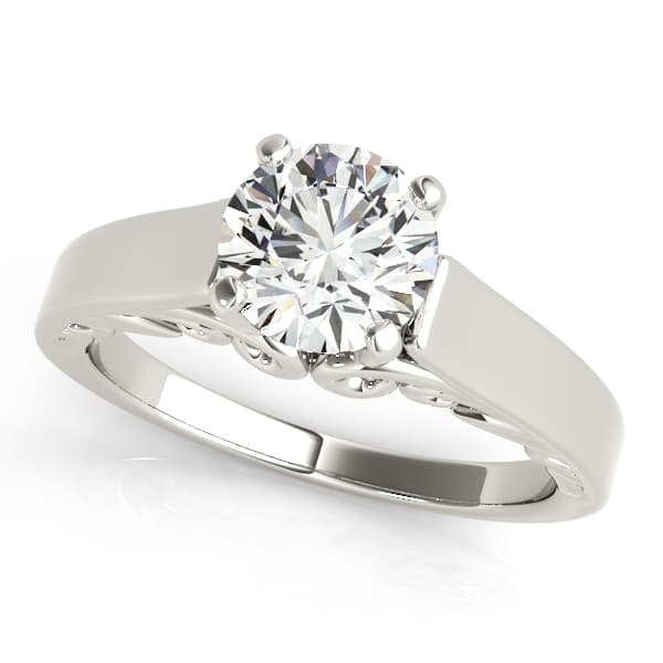 Cathedral Prong Set Engagement Ring — style 50817 in 10k White Gold