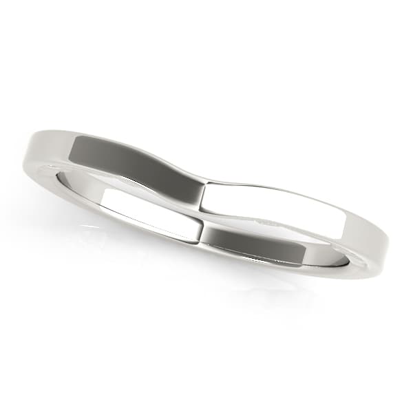 Wedding Bands Curved Bands — White Gold