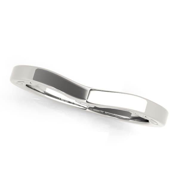 Filigree Curved Wedding Band — View 1