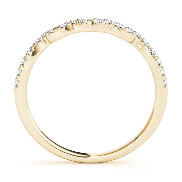 Curved Wedding Band (0.15 ct. tw.), Side view in yellow gold