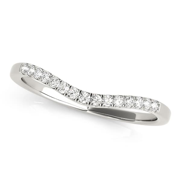 U-Prong Curved Wedding Band — View 1