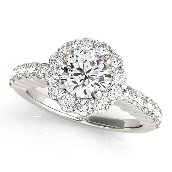 STONES ON SHANK — style 50830 in 10k White Gold