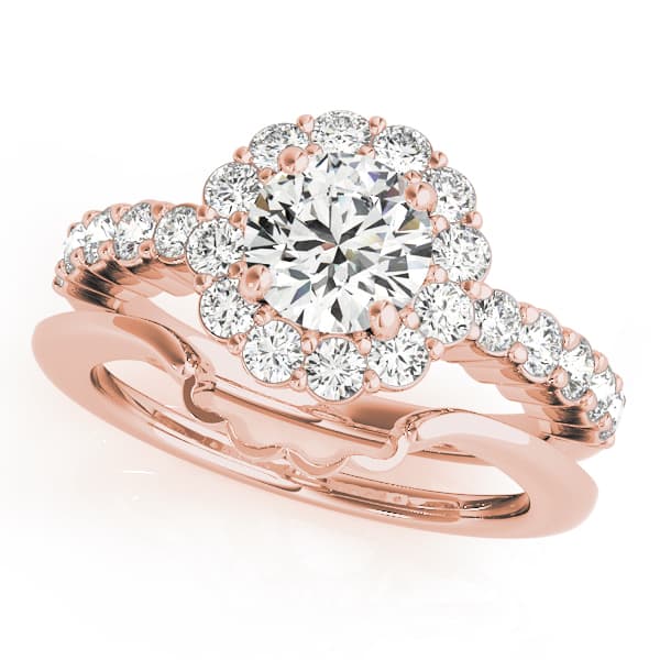 Stones On Shank, style 50830, On hand view in rose gold