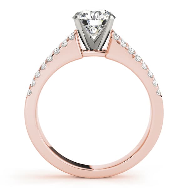 Multi-Row Engagement Ring, style 50831, Side view in rose gold