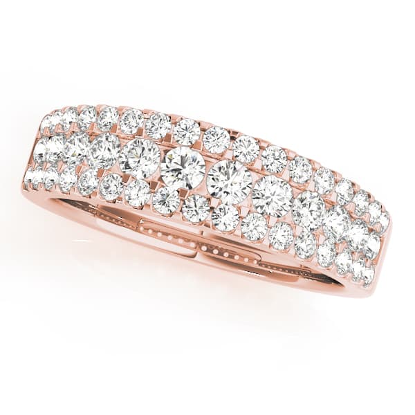 Band (3/4 ct. tw.), Front view in rose gold