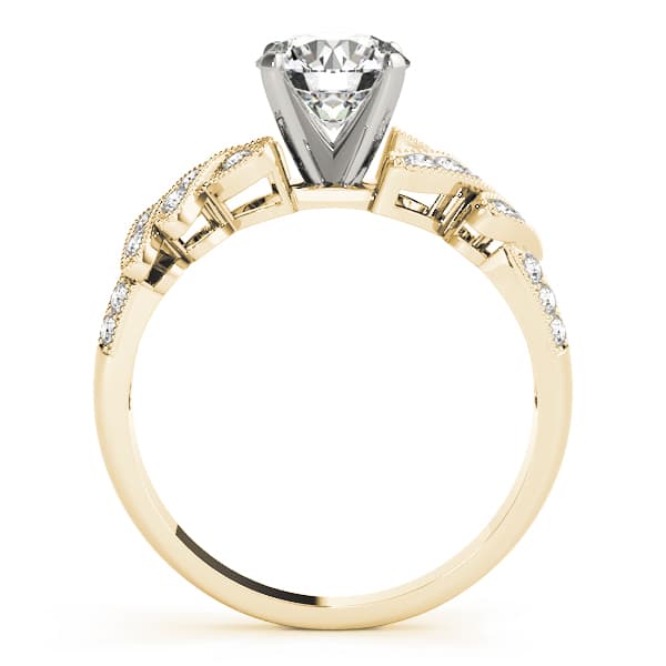 Multi-Row Engagement Ring, style 50832, Side view in yellow gold